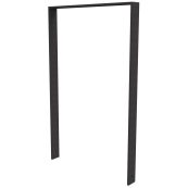 Lean-on hoop of flat bar steel | 80 x 12 mm | without cross bar | total width: 750 mm | hot-dip galvanized and coated DB 703